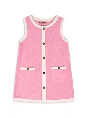 NWT Juicy Couture Pink Shift Style with Jacquard Embossed Loop Terry Dress 5T